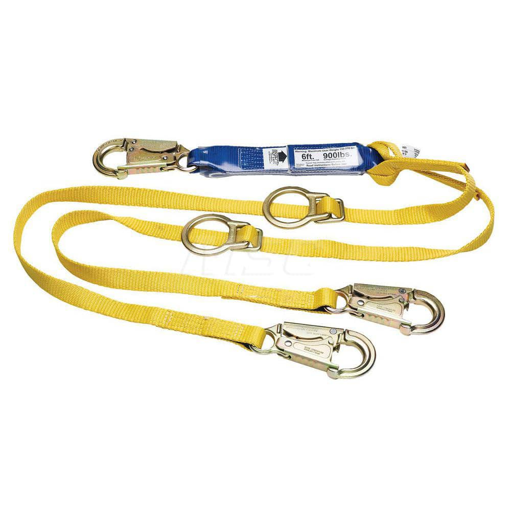 Lanyards & Lifelines; Load Capacity: 5000 lb; Construction Type: Webbing; Harness Type: Ladder Climbing; Lanyard End Connection: Snap Hook; Anchorage End Connection: Snap Hook; Length Ft.: 6.00