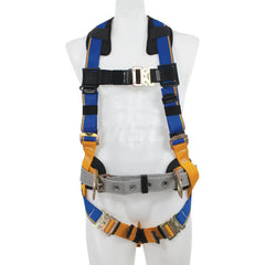 Fall Protection Harnesses: 400 Lb, Back and Side D-Rings Style, Size Small, For Construction, Back & Hips