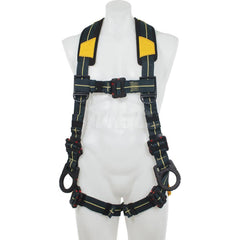 Fall Protection Harnesses: 400 Lb, Back and Side D-Rings Style, Size Medium & Large, For Positioning, Back & Hips