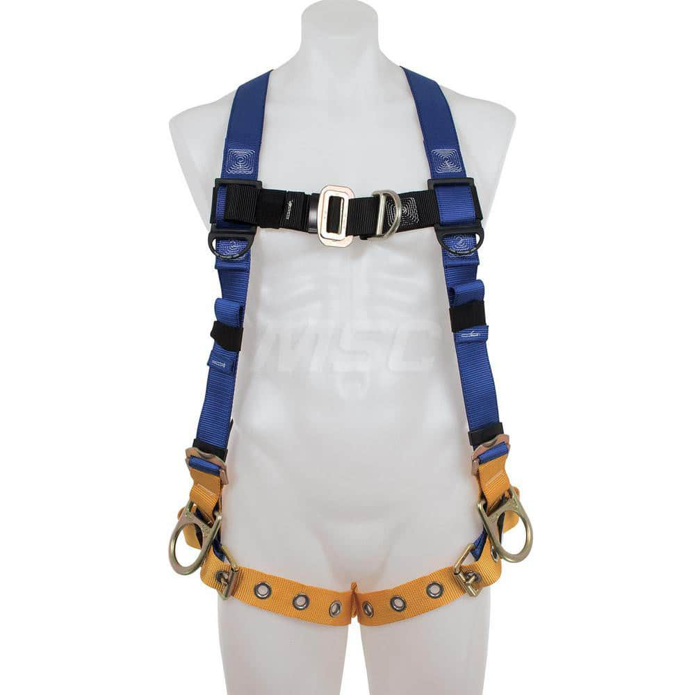 Fall Protection Harnesses: 400 Lb, Front, Back and Side D-Rings Style, Size Small, For Climbing & Positioning, Front Back & Hips