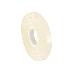 White Double-Sided Polyethylene Foam Tape: 1″ Wide, 5 yd Long, 31 mil Thick, Rubber Adhesive