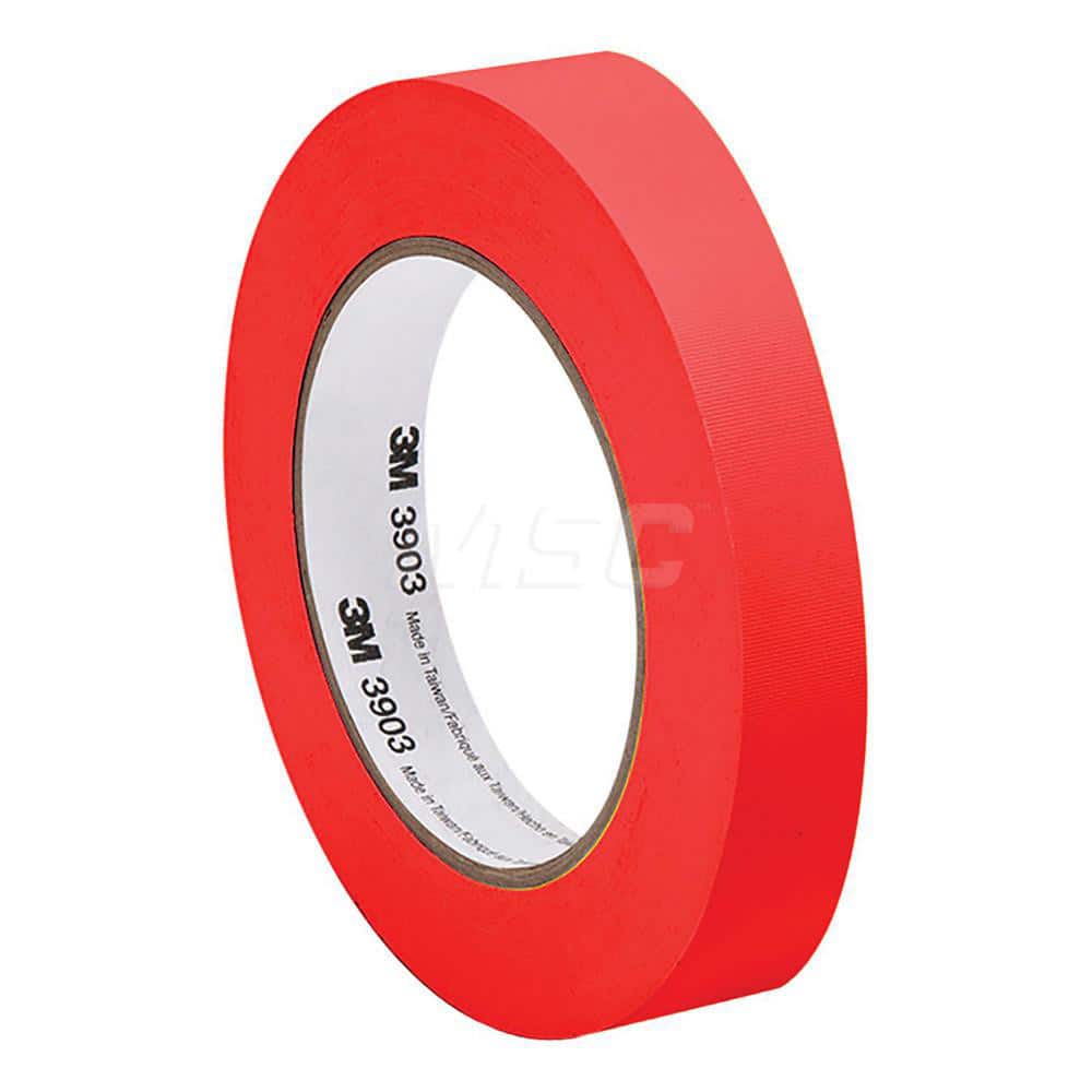 Duct Tape: 3/4″ Wide, 6.3 mil Thick, Vinyl Rubber Adhesive, 14 lb/in Tensile Strength