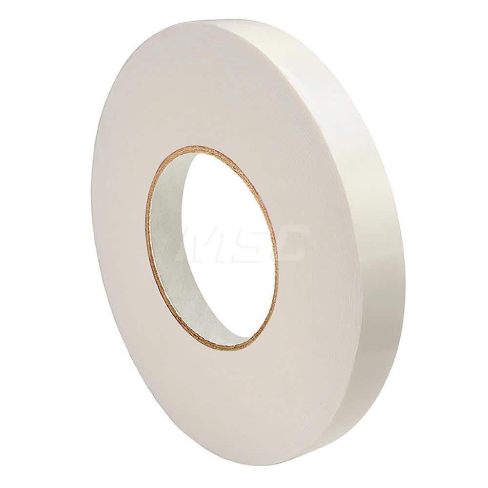 White Double-Sided Foam Tape: 3/4″ Wide, 125 mil Thick, Permanent Rubber-Based Adhesive