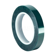 Polyester Film Tape: 3/4″ Wide, 72 yd Long, 3.2 mil Thick 57 Lb/In Tensile Strength, Silicone Adhesive, 400 ° F