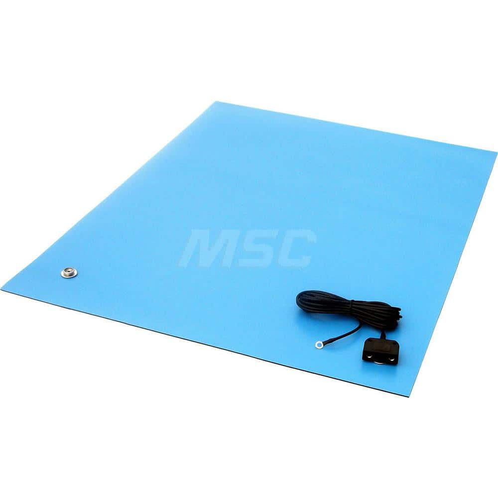 Anti-Static Work Kits & Table Mats; Mat Type: Anti-Static Table Mat; Material: Rubber; Overall Length: 30.00; Thickness: 0.08 in; Resistance: 108.000; Color: Blue