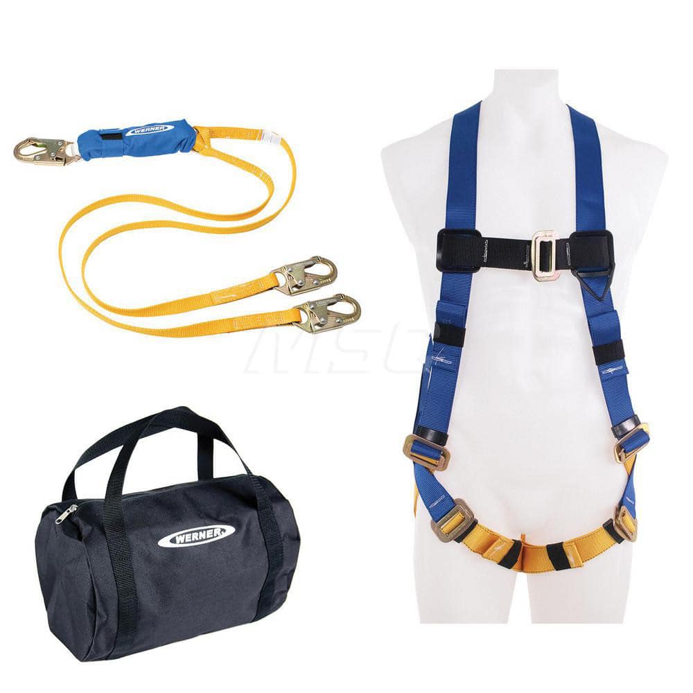 Fall Protection Kits; Kit Type: Aerial Kit; Application: Aerial; Color: Black; Harness Size: Universal; Lanyard Length (Feet): 6 ft; Lanyard Length: 6 ft