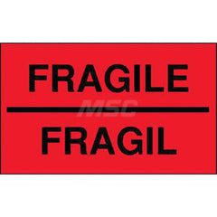 Care Instructions Label: ″Fragile/Fragil″, Rectangle, 5″ Wide, 3″ High Paper