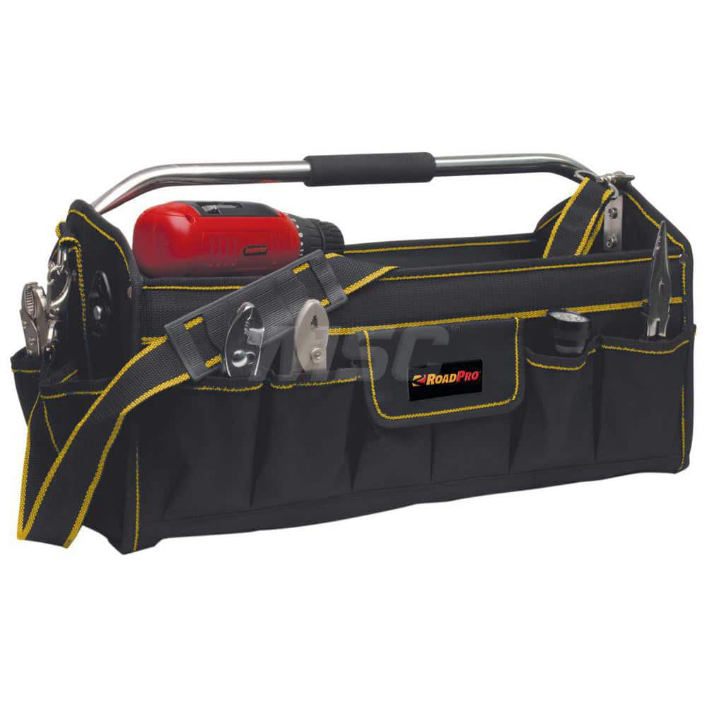 Tool Bag & Tote: 6 Pocket 20″ OAW, Nylon & Canvas