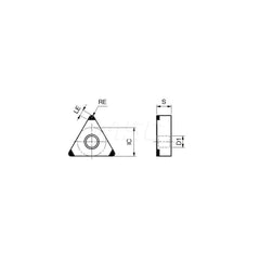 Turning Insert:  3QP-TNGA333-H BXA20,  Polycrystalline Cubic Boron Nitride Coated Finish,  Neutral,  3/8″ Inscribed Circle,  0.0470″ Corner Radius,  60.0 &deg N/A Triangle,  Series  TNGA