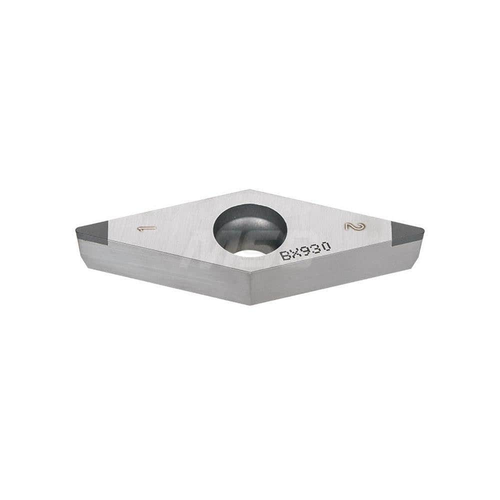 Turning Insert:  2QP-VCGW331 BXA20,  Polycrystalline Cubic Boron Nitride Coated Finish,  Neutral,  3/8″ Inscribed Circle,  0.0160″ Corner Radius,  35.0 &deg N/A Diamond,  Series  VCGW