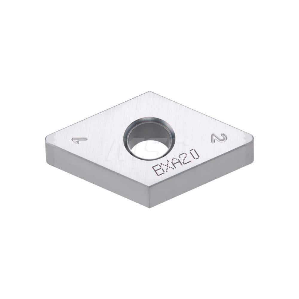 Turning Insert:  4QS-DNGA433 BXA20,  Polycrystalline Cubic Boron Nitride Coated Finish,  Neutral,  1/2″ Inscribed Circle,  0.0472″ Corner Radius,  55.0 &deg N/A Diamond,  Series  DNGA