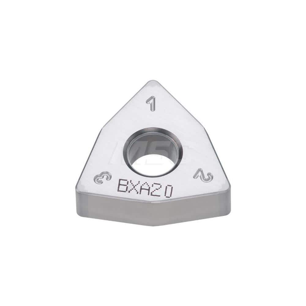 Turning Insert:  6QS-WNGA432 BXA20,  Polycrystalline Cubic Boron Nitride Coated Finish,  Neutral,  1/2″ Inscribed Circle,  0.0315″ Corner Radius,  80.0 &deg N/A Trigon,  Series  WNGA