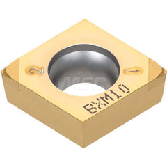 Turning Insert:  2QP-CCGT32.52HP BXM10,  Polycrystalline Cubic Boron Nitride TiCN Finish,  Neutral,  3/8″ Inscribed Circle,  0.0310″ Corner Radius,  80.0 &deg N/A Diamond,  Series  CCGT