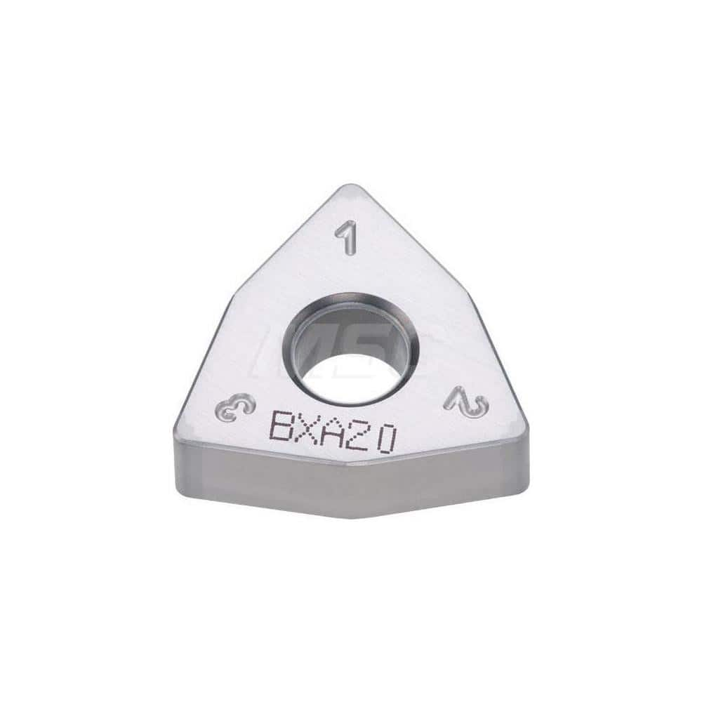 Turning Insert:  6QS-WNGA432-H BXA20,  Polycrystalline Cubic Boron Nitride Coated Finish,  Neutral,  1/2″ Inscribed Circle,  0.0315″ Corner Radius,  80.0 &deg N/A Trigon,  Series  WNGA