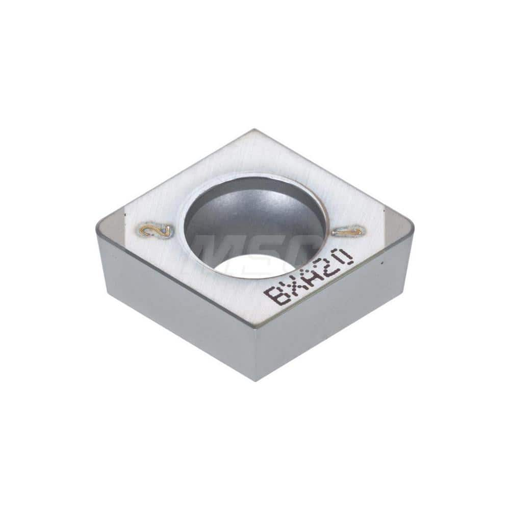 Turning Insert:  2QP-CPGW320.5 BXA10,  Polycrystalline Cubic Boron Nitride TiAlN & TiCN Finish,  Neutral,  3/8″ Inscribed Circle,  0.0080″ Corner Radius,  80.0 &deg N/A Diamond,  Series  CPGW