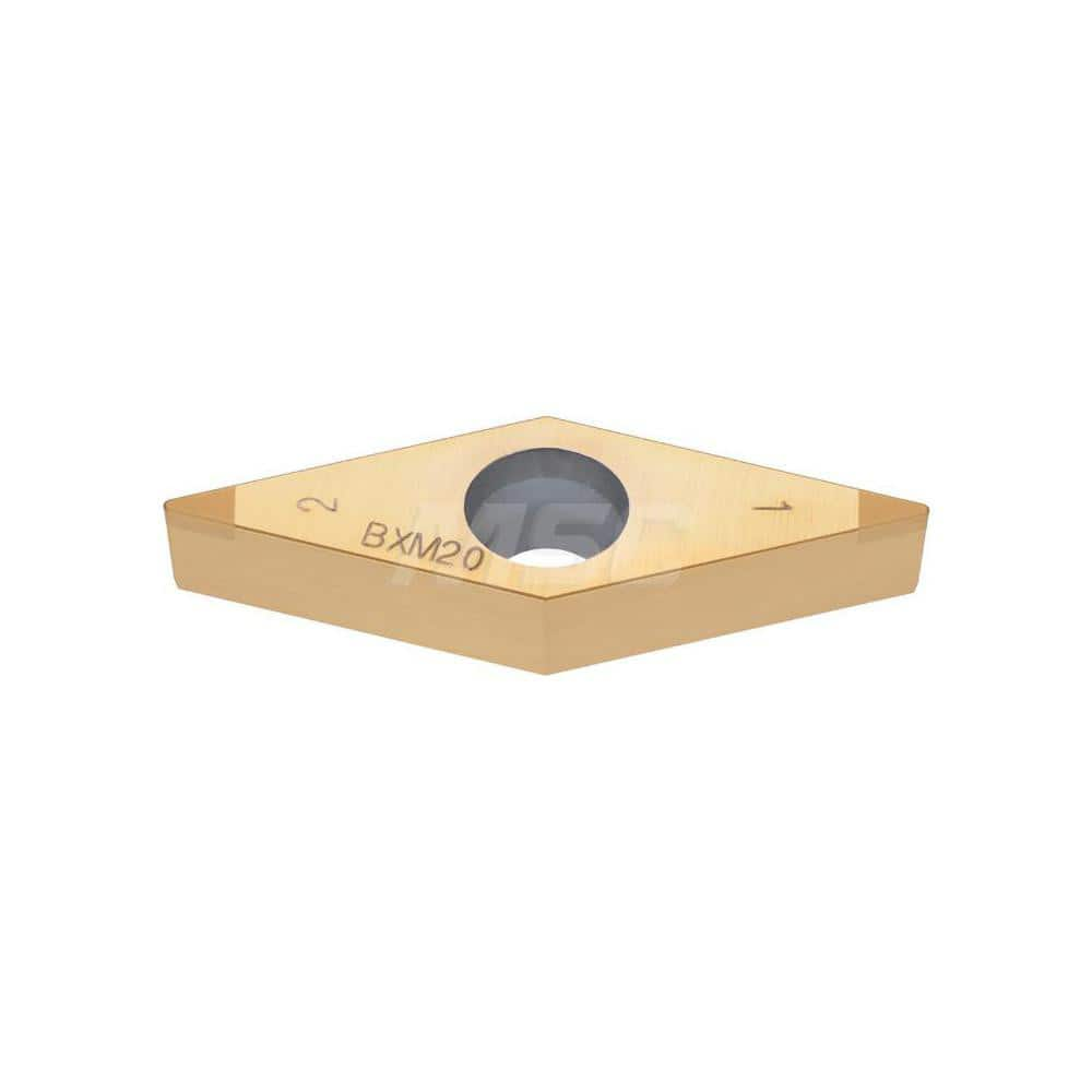 Turning Insert:  2QP-VBGW332-LC BXA20,  Polycrystalline Cubic Boron Nitride Coated Finish,  Neutral,  3/8″ Inscribed Circle,  0.0310″ Corner Radius,  35.0 &deg N/A Diamond,  Series  VBGW