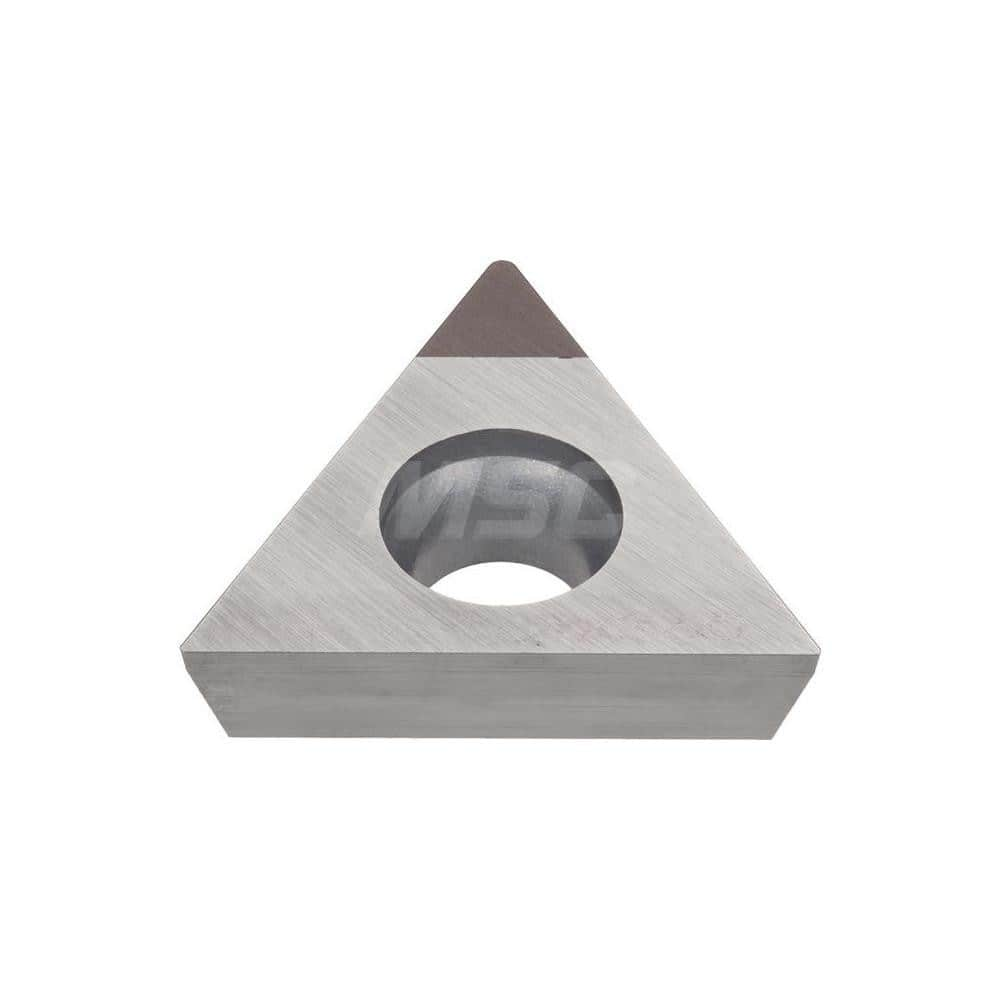 Turning Insert:  TPGW73YQBN BX360,  Polycrystalline Cubic Boron Nitride Uncoated Finish,  Neutral,  0.0080″ Corner Radius,  60.0 &deg N/A Triangle,  Series  TPGW