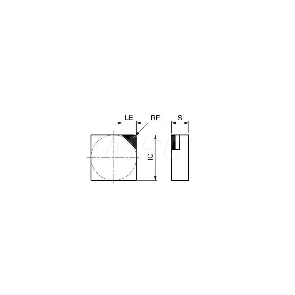 Turning Insert:  SNGN120412-QBN BX360,  Polycrystalline Cubic Boron Nitride Uncoated Finish,  Neutral,  90.0 &deg N/A Square,  Series  SNGN