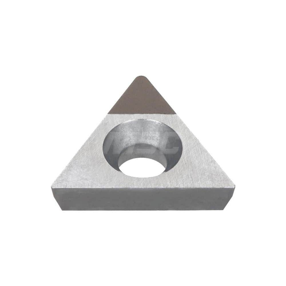 Turning Insert:  TPGA21.50.5QBN BX360,  Polycrystalline Cubic Boron Nitride Uncoated Finish,  Neutral,  1/4″ Inscribed Circle,  0.0080″ Corner Radius,  60.0 &deg N/A Triangle,  Series  TPGA