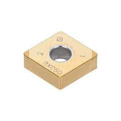 Turning Insert:  4QP-CNMA432 BXC50,  Polycrystalline Cubic Boron Nitride TiN Finish,  Neutral,  1/2″ Inscribed Circle,  0.0310″ Corner Radius,  80.0 &deg N/A Diamond,  Series  CNMA