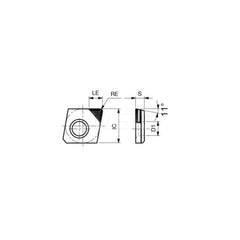 Turning Insert:  CPGA31.50.5DIA DX140,  Polycrystalline Diamond Uncoated Finish,  Neutral,  3/8″ Inscribed Circle,  0.0080″ Corner Radius,  80.0 &deg N/A Diamond,  Series  CPGA