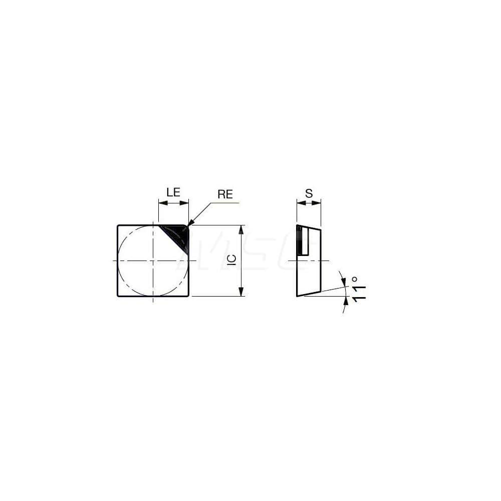 Turning Insert:  SPGN322QBN BX360,  Polycrystalline Cubic Boron Nitride Uncoated Finish,  Neutral,  3/8″ Inscribed Circle,  0.0310″ Corner Radius,  90.0 &deg N/A Square,  Series  SPGN