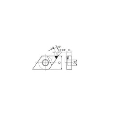 Turning Insert:  DNMM431-DIA DX120,  Polycrystalline Diamond Uncoated Finish,  Neutral,  1/2″ Inscribed Circle,  0.0160″ Corner Radius,  55.0 &deg N/A Diamond,  Series  DNMM