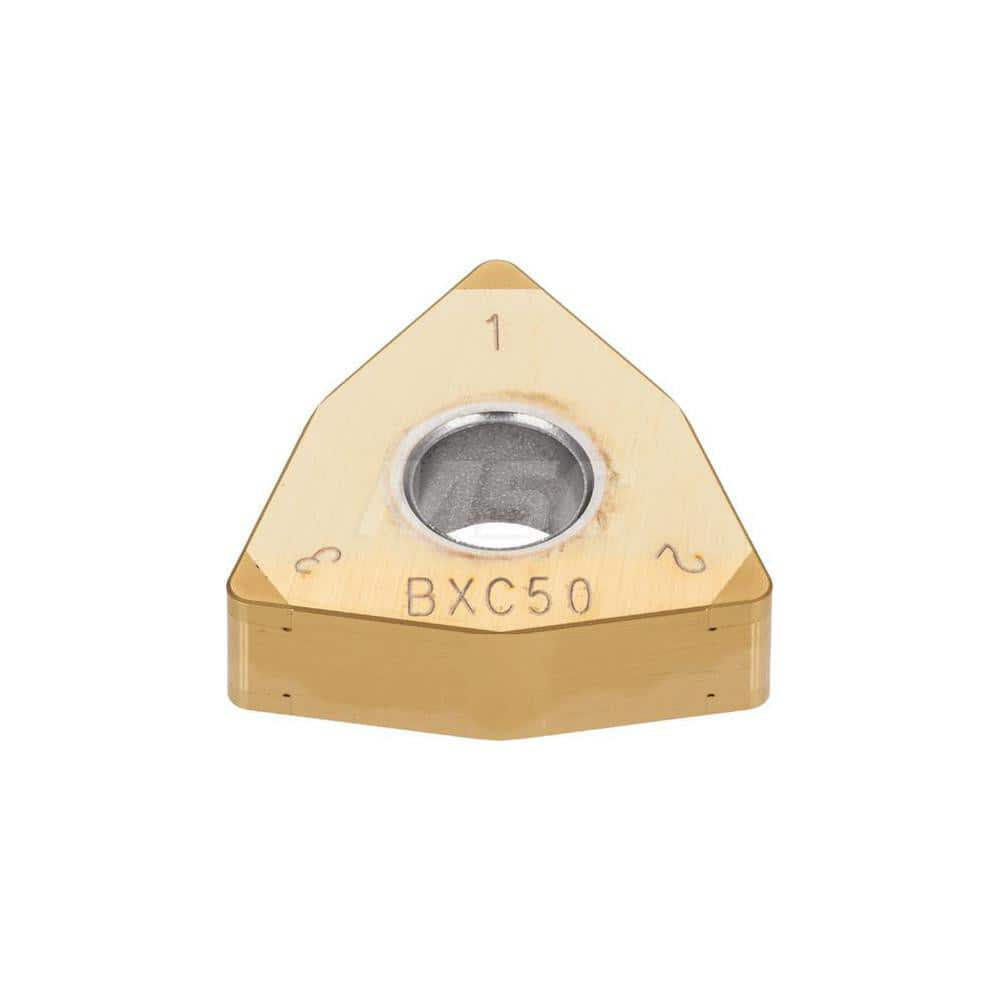 Turning Insert:  6QP-WNGA432 BXA40,  Polycrystalline Cubic Boron Nitride TiAlN Finish,  Neutral,  1/2″ Inscribed Circle,  0.0310″ Corner Radius,  80.0 &deg N/A Trigon,  Series  WNGA