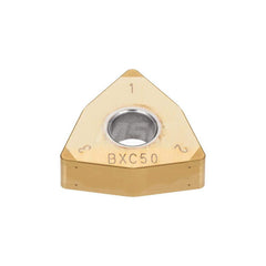 Turning Insert:  6QP-WNGA432 BXA40,  Polycrystalline Cubic Boron Nitride TiAlN Finish,  Neutral,  1/2″ Inscribed Circle,  0.0310″ Corner Radius,  80.0 &deg N/A Trigon,  Series  WNGA