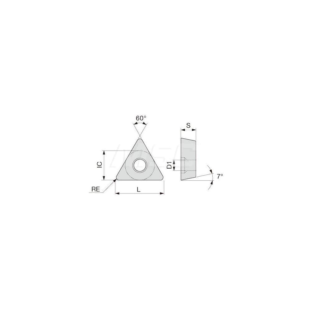 Turning Insert:  TCMT732PSS AH725,  Solid Carbide TiAlN Finish,  Neutral,  0.0310″ Corner Radius,  60.0 &deg N/A Triangle,  Series  TCMT