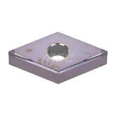 Turning Insert:  4QP-DNGG433-HM BXA40,  Polycrystalline Cubic Boron Nitride TiAlN Finish,  Neutral,  1/2″ Inscribed Circle,  0.0470″ Corner Radius,  55.0 &deg N/A Diamond,  Series  DNGG