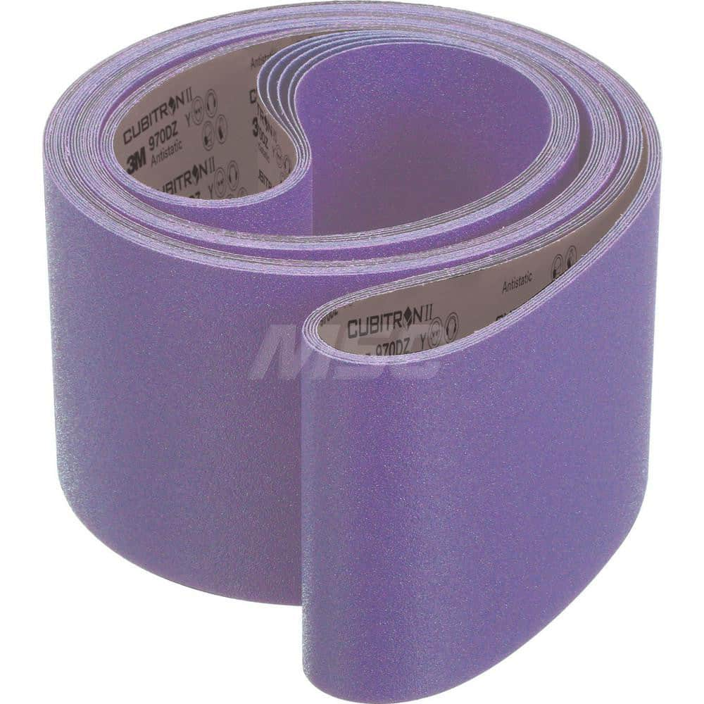 Abrasive Belt: 6″ Width, 167″ OAL, 180 Grit, Ceramic Coated, Y Weighted