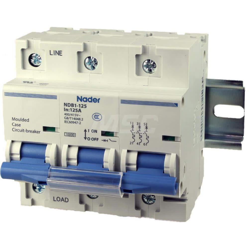 Circuit Breakers; Circuit Breaker Type: C60SP - Supplementary Protection; Milliamperage (mA): 125; 125000; Number of Poles: 3; Breaking Capacity: 10 kA; Tripping Mechanism: Thermal-Magnetic; Terminal Connection Type: Screw; Mounting Type: DIN Rail Mount;