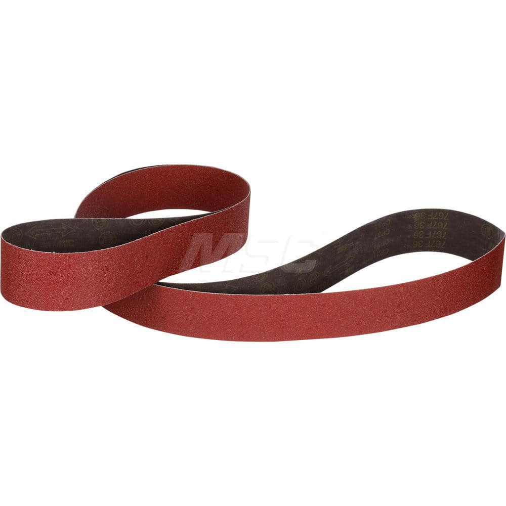 Abrasive Belt: 2″ Width, 132″ OAL, 60+ Grit, Ceramic Coated