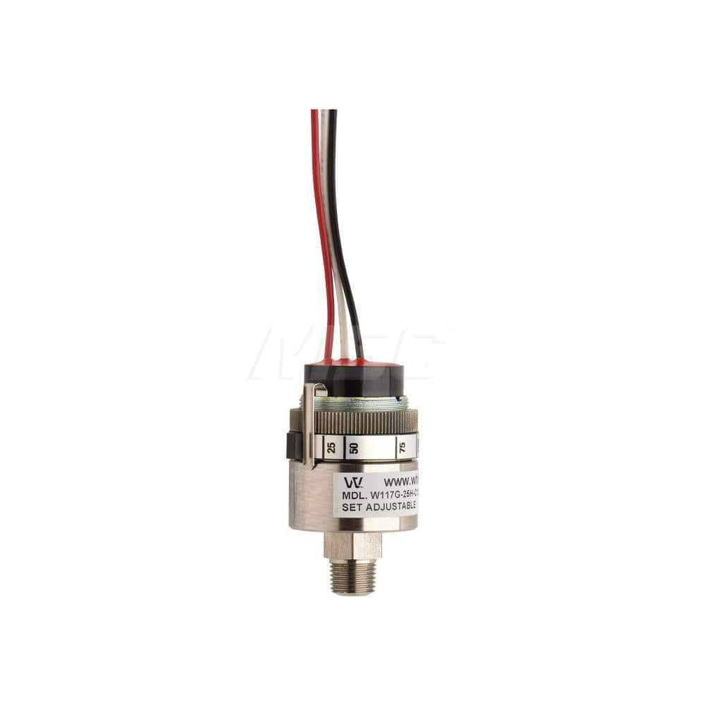 Pressure, Vacuum & Compound Switches; Type: All-Welded Vacuum Switch; Thread Size: 1/8; Voltage: 250VAC / 30VDC; Thread Type: NPT Male; Amperage: 5.0000; Electrical Connection: Screw Terminals; Wetted Parts Material: 304 Stainless Steel; Repeatability: 2;