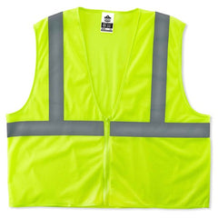 8205Z S/M Econo 2 Zipper Lime Vest - Caliber Tooling