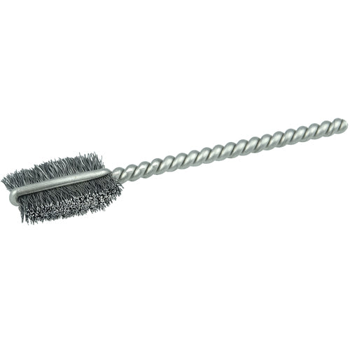 3/8″ Power Tube Brush, .005″ Stainless Steel Wire Fill, 9/16″ Brush Length - Caliber Tooling