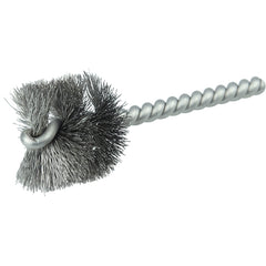 1-1/4″ Power Tube Brush, .008″ Stainless Steel Wire Fill, 1″ Brush Length - Caliber Tooling