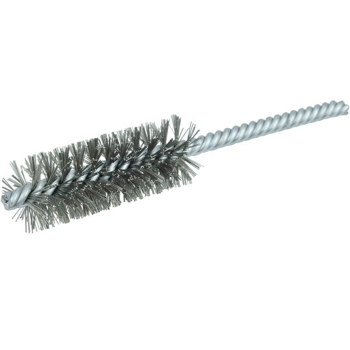 7/8″ Power Tube Brush, .006″ Stainless Steel Wire Fill, 2-1/2″ Brush Length - Caliber Tooling