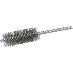 1″ Power Tube Brush, .006″ Stainless Steel Wire Fill, 2-1/2″ Brush Length - Caliber Tooling