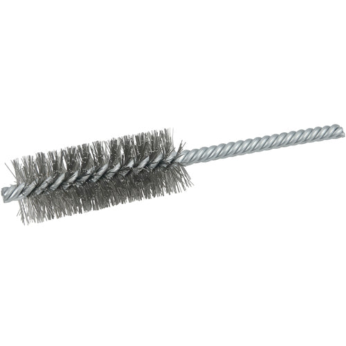 1″ Power Tube Brush, .0104″ Stainless Steel Wire Fill, 2-1/2″ Brush Length - Caliber Tooling