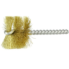 1 1/2″ Power Tube Brush-0.008″ Brass, 1 Brush Length - Non-Sparking Wire Wheel - Caliber Tooling