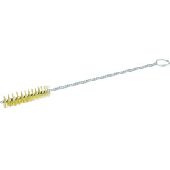 1/2″ Hand Tube Brush-0.004″ Brass, 2 Brush Length - Non-Sparking Wire Wheel - Caliber Tooling