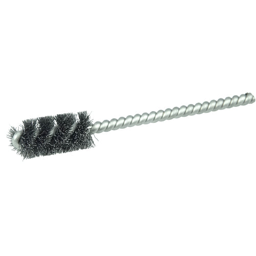 7/16″ Power Tube Brush, .005″ Stainless Steel Wire Fill, 1″ Brush Length - Caliber Tooling