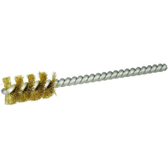 1/2″ Power Tube Brush-0.005″ Brass, 1 Brush Length - Non-Sparking Wire Wheel - Caliber Tooling