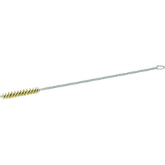 3/8″ Hand Tube Brush-0.004″ Brass, 2 Brush Length - Non-Sparking Wire Wheel - Caliber Tooling