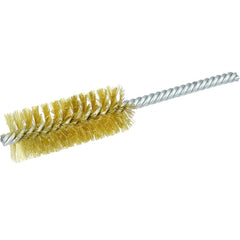 1″ Power Tube Brush-0.006″ Brass, 2-1/2 Brush Length - Non-Sparking Wire Wheel - Caliber Tooling