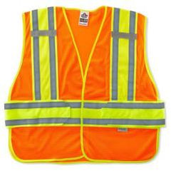 8240HL M/L ORANGE EXPANDABLE VEST - Caliber Tooling