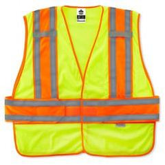 8240HL M/L LIME EXPANDABLE VEST - Caliber Tooling