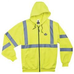 8392 S LIME ZIPPER HOODED SWEATSHIRT - Caliber Tooling